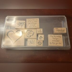 Stampin' Up 2001 - Set Of 10 Doddles and Phrases - Vintage Stamps